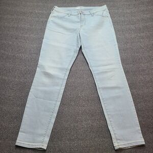 Old Navy Super Skinny Mid Rise Light Wash Jeans Women Size 12